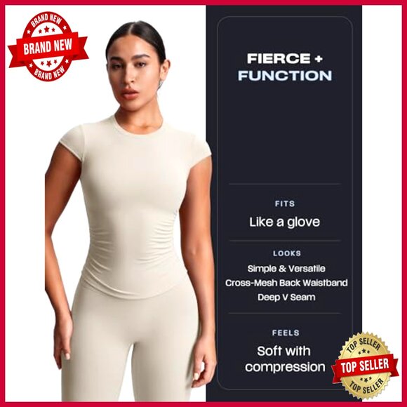 High Waisted PlushFlex Leggings Hidden Scrunch Workout Yoga Pants 26" - Picture 3 of 7